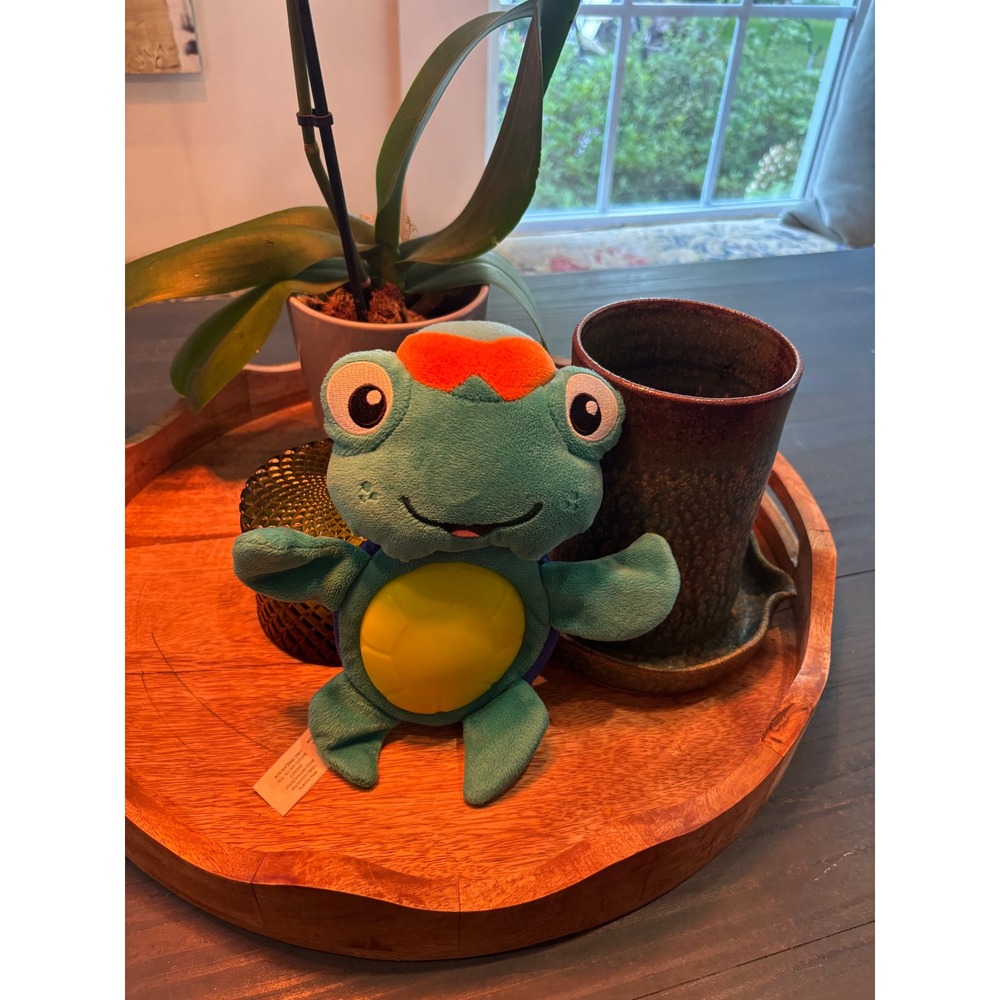 Baby Einstein Neptune the Turtle Musical Light Up Plush Teal Blue Orange 8in